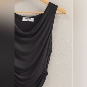 Black ruched tank perfect for under blazers and cardigans NWT